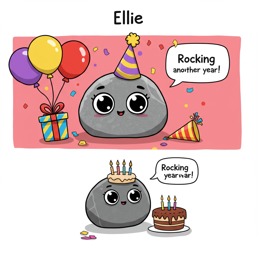 Pet rock, and Birthday Card