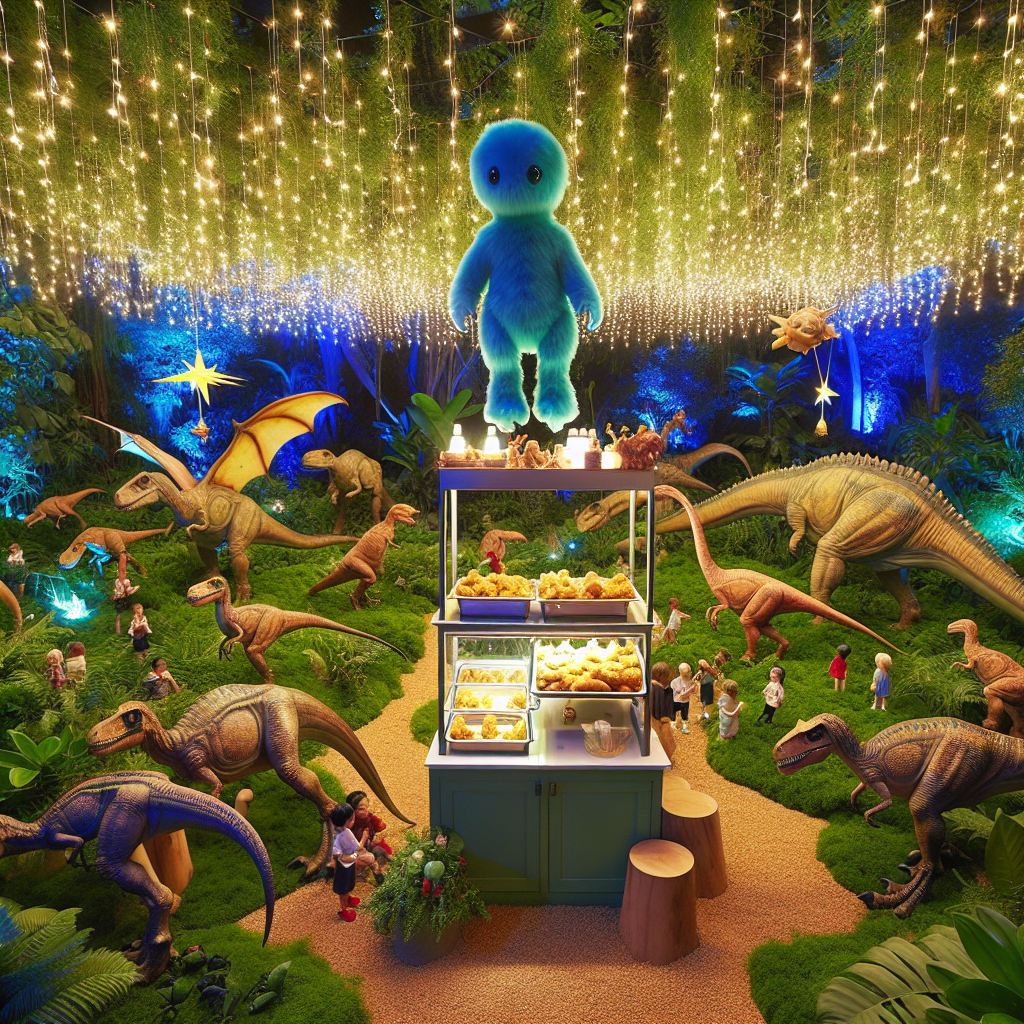 Dinosaurs, Chicken nuggets, and Stitch Birthday Card