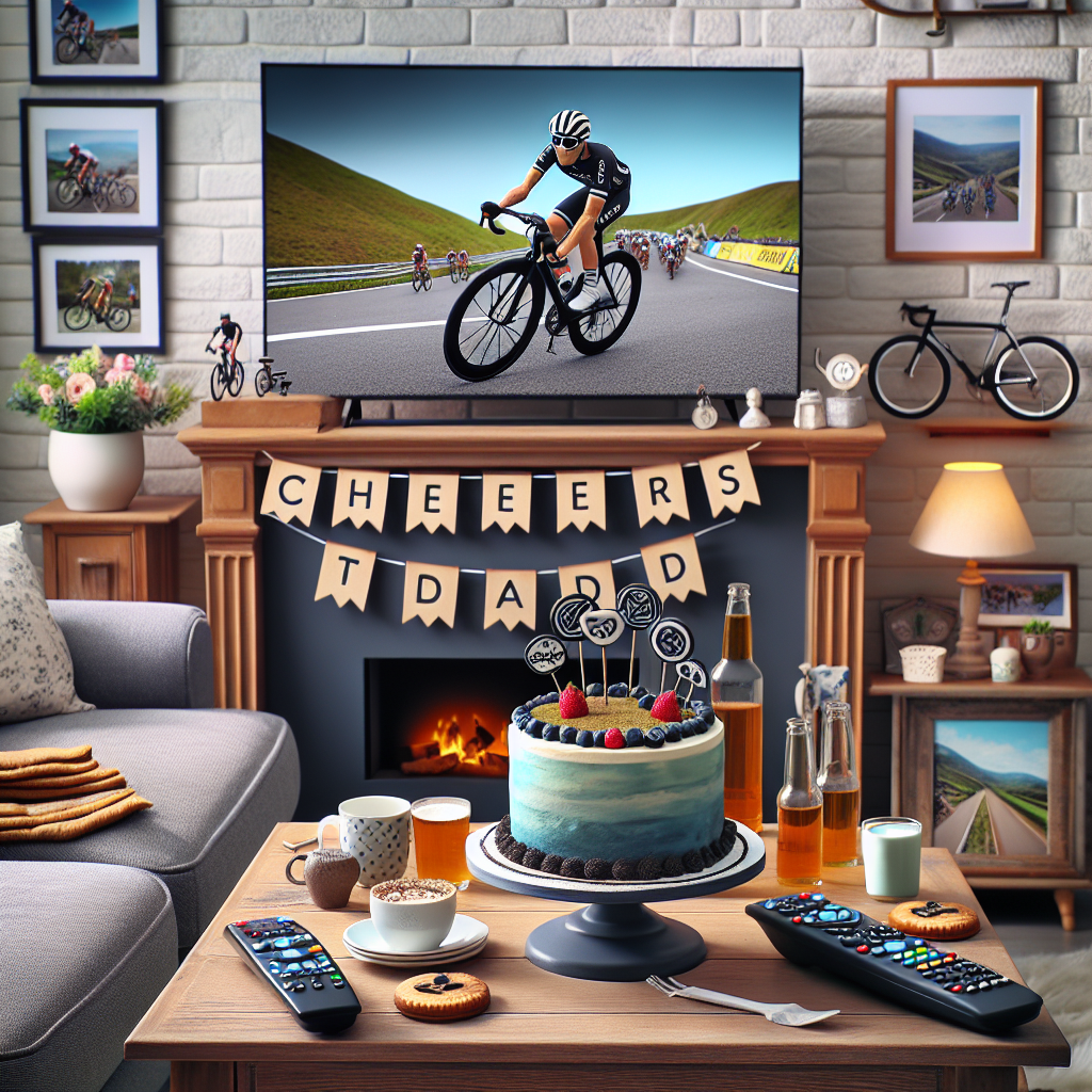 Cycling, Tv, and Cake Fathers-day Card