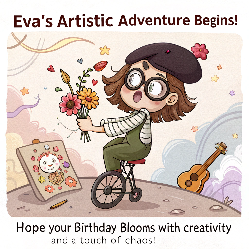 Picking flowers, Drawing, and Birthday Card