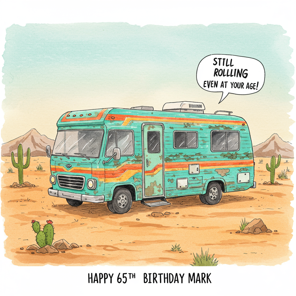 American motorhome , and Birthday Card