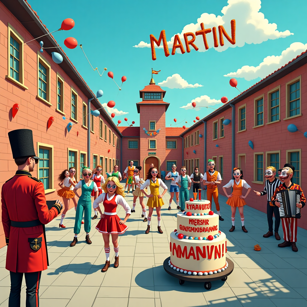 Prison Play role play, Fasching and Karneval or Carnival, Dance & Party, and Sportswear Birthday Card