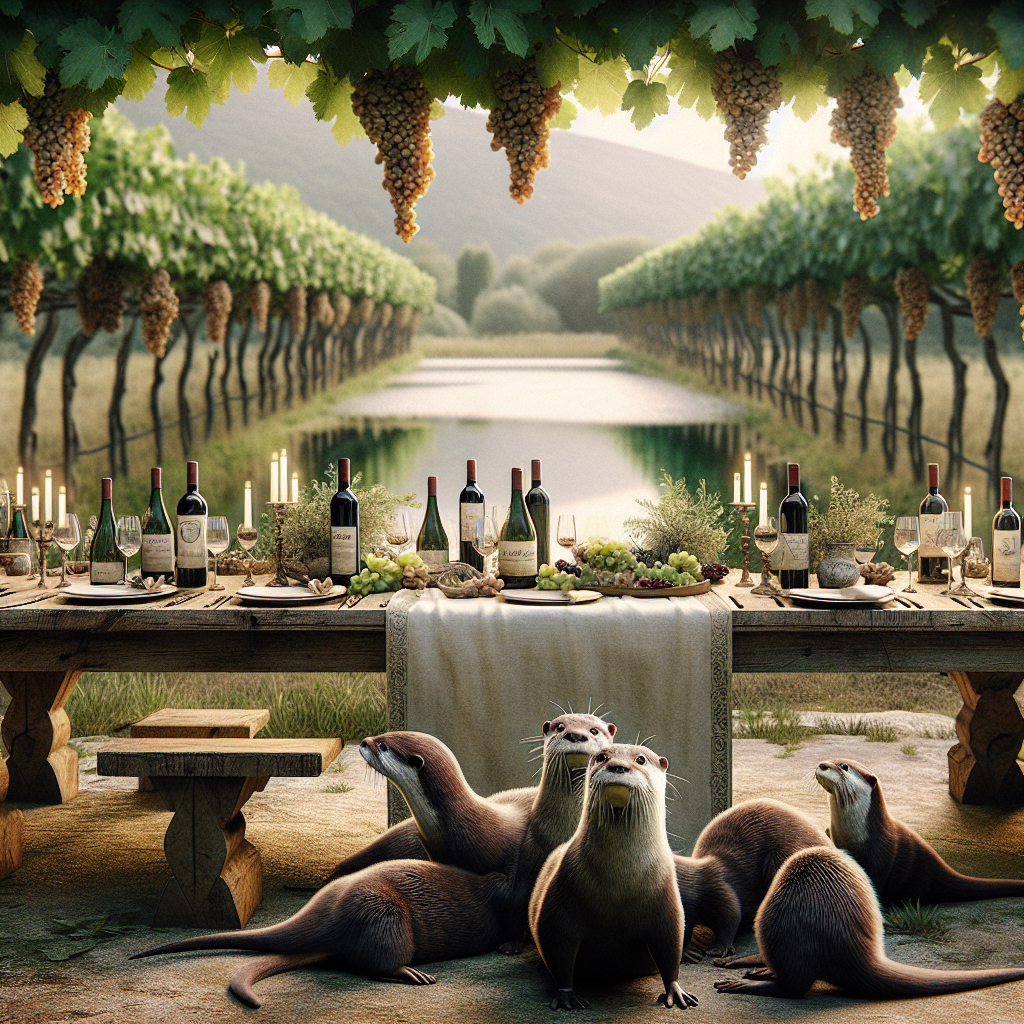 Italy, Otters, and Wine Birthday Card