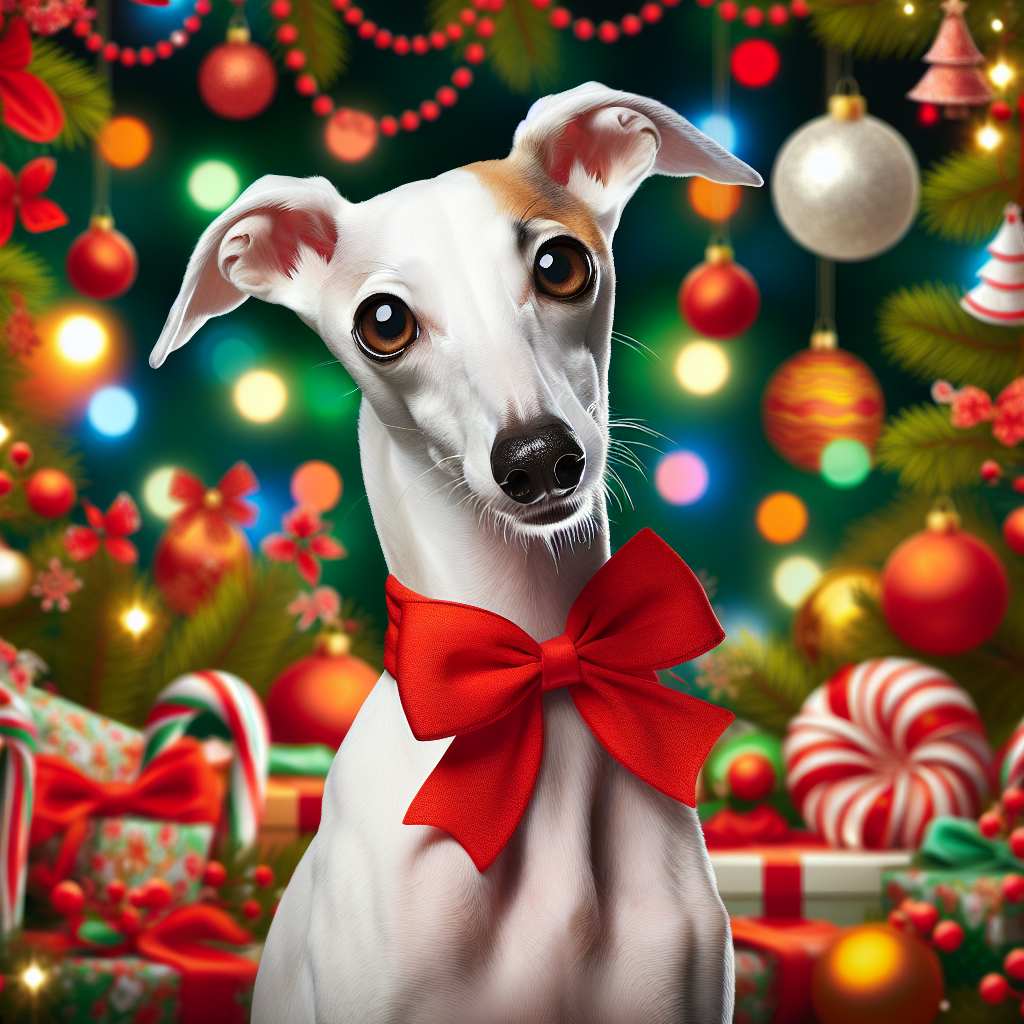 This vector-style Christmas illustration captures the essence of the holiday spirit with an adult Italian Greyhound at its heart. The dog's white coat and brown eyes stand out against a backdrop of colorful festive decor. Its svelte build adds a touch of grace to the joyous scene.
.
Made with ❤️ by AI.