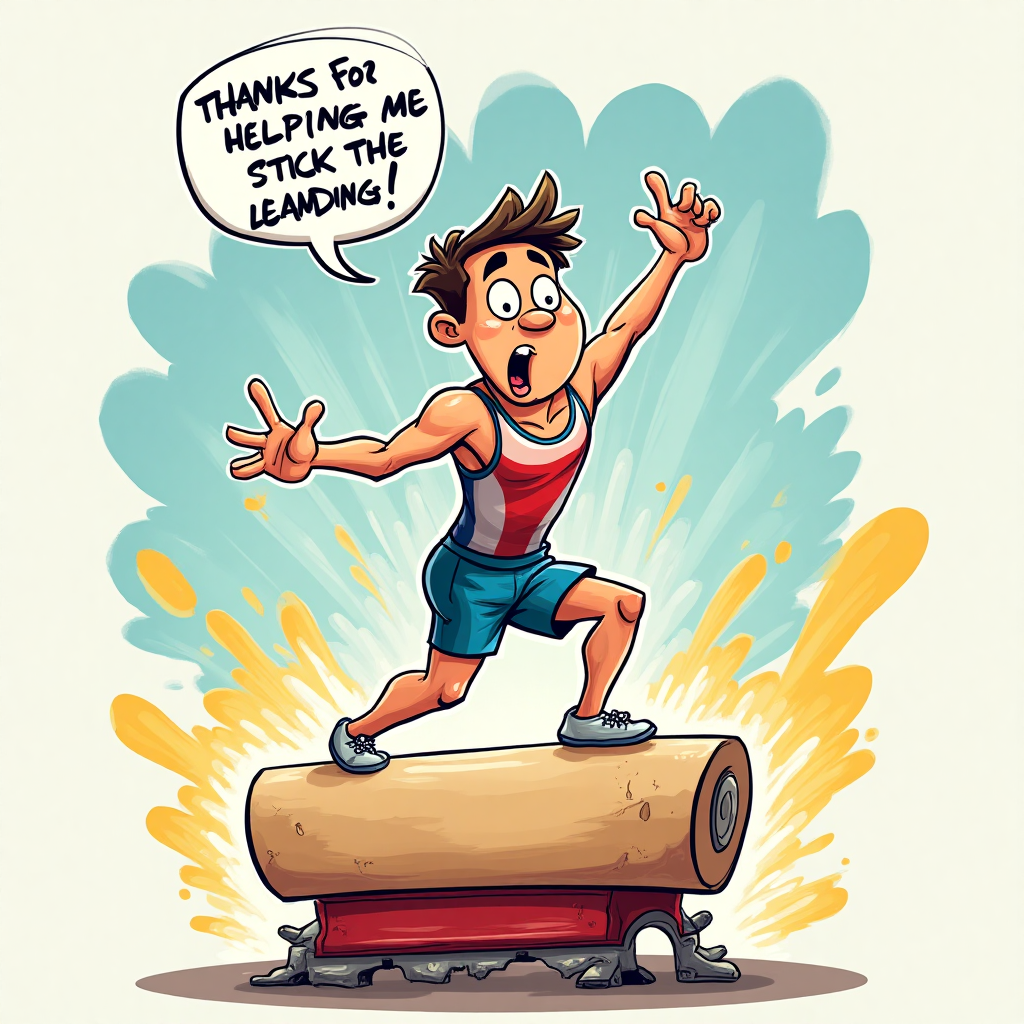 Male gymnastics, and Thank-you Card