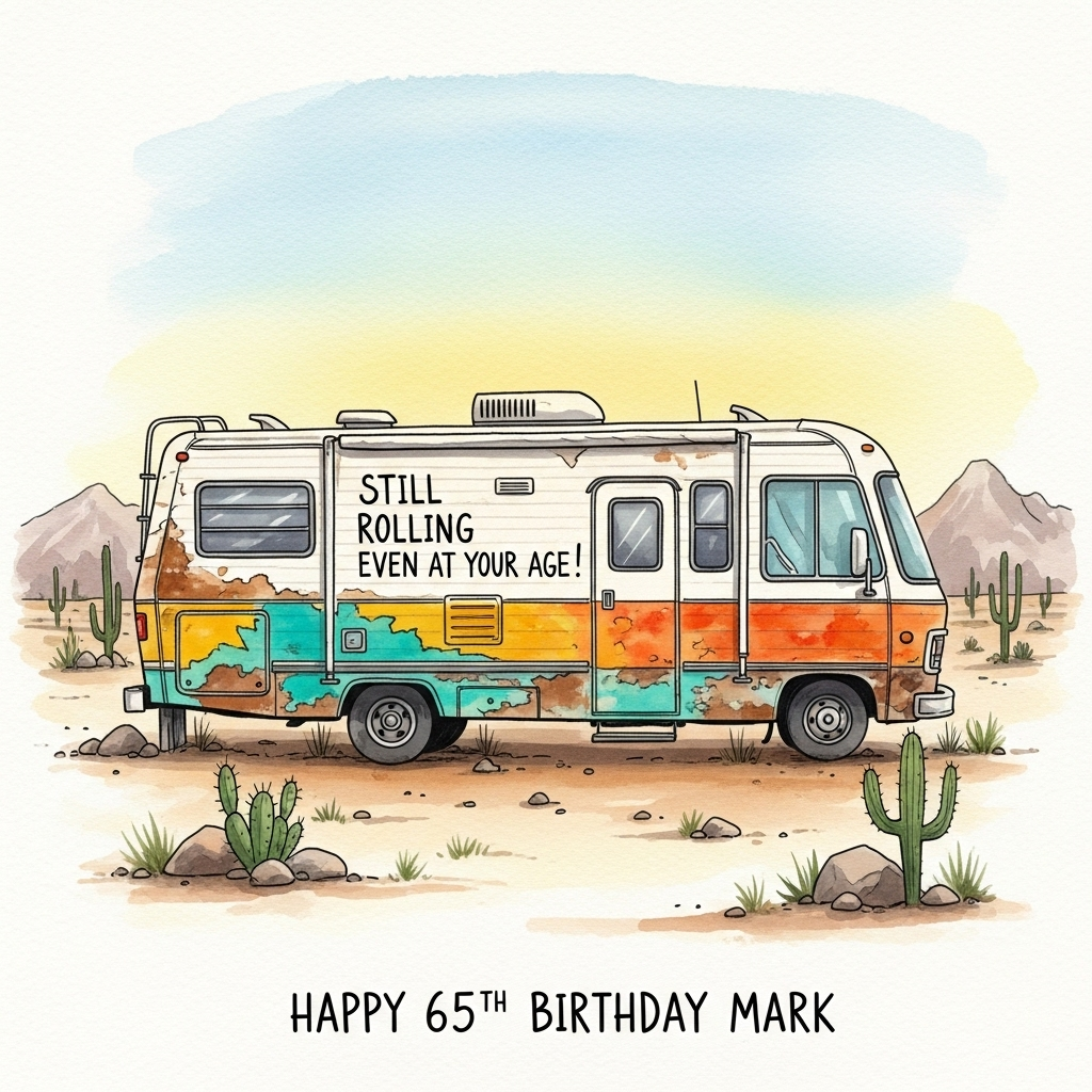 American motorhome , and Birthday Card