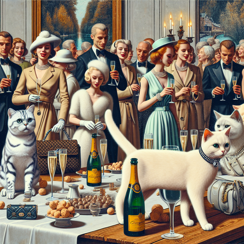Tabby & White Short hair cats, Prosecco, Champagne, Designer handbags, Holidays, and 50th Birthday Birthday Card