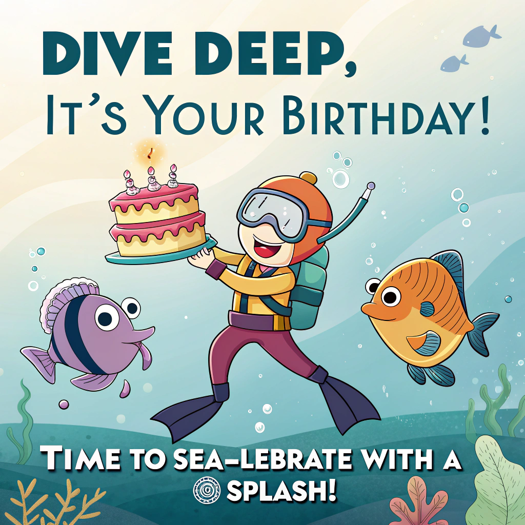 Scuba diving, and Birthday Card
