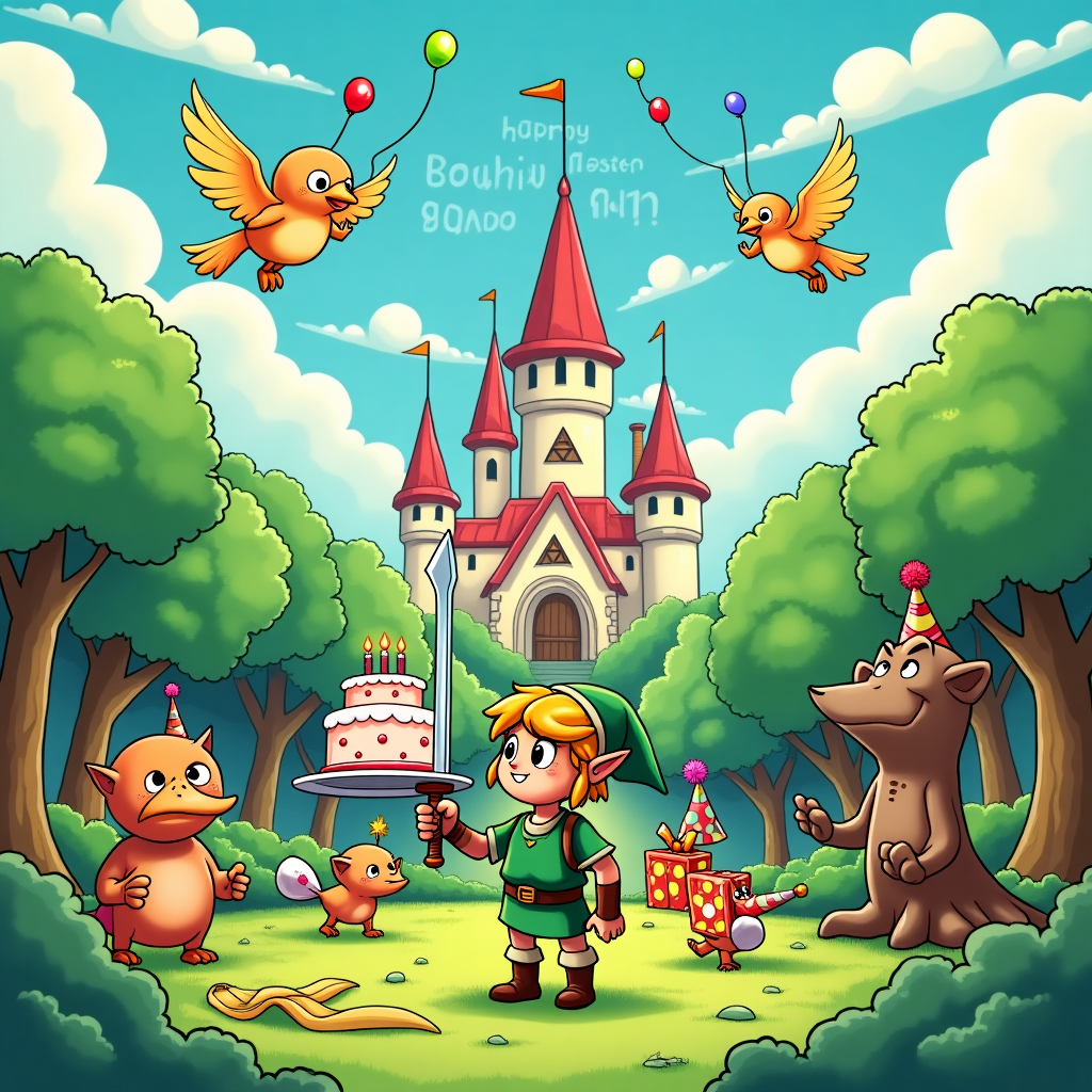 Zelda Birthday Card