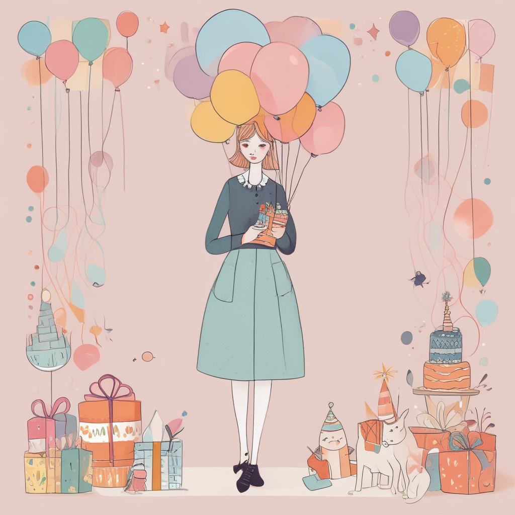 Illustration Cute, An appealing birthday card embellished with a fanciful image featuring elements of playful Danish fashion. The main character is chic, donned in a Scandinavian minimalist outfit, and is surrounded by a joyous display of traditional Danish butter biscuits crafted into the shapes of birthday gifts and balloons. The color scheme is gentle and welcoming, using pastel shades that provoke the warmth of a birthday festivity. The backdrop subtly incorporates elements of the symbolic Danish flag, interlacing fashion, culture, and mouthwatering desserts into a lovely composition perfect for birthday greetings.
Generated with these themes: Fashion , Denmark , and Biscuits .
Made with ❤️ by AI.