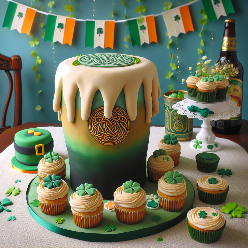 A quaint birthday setup exhibits an appealingly snug Irish appeal. A realistically depicted cake, mimicking the appearance of a frothy pint of traditional homebrew serves as the main attraction. The edges of the cake are adorned by intricate Celtic knot designs, lending a cultural touch. Surrounding it are miniature cupcakes, each decorated with shamrocks to honor the Irish emblem. Faint notes of soothing Irish music permeate the scene, cultivating a serene and festive ambiance. Hanging garlands in hues of green, white, and orange, representing the Irish flag, add a touch of patriotism to the cheerful celebration.
Generated with these themes: Irish music, home brew, ireland.
Made with ❤️ by AI.