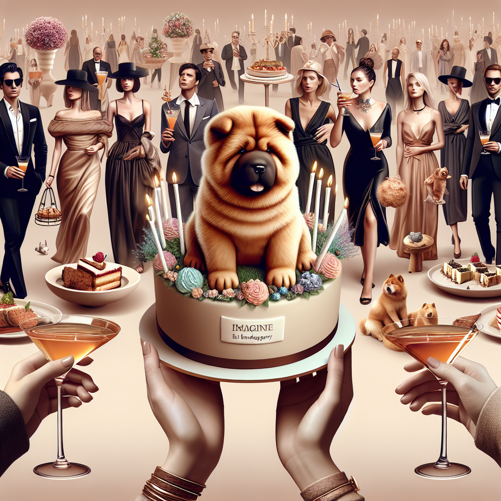 Imagine a stylish birthday party full of elegance and beauty. There is a crowd of fashionable individuals of varying descents and genders. Among these attendees, a realistic cake resembling a ChowChow puppy is the showpiece, set amidst a range of exquisite cuisine that appears worthy of a high-end food publication. Sophisticated cocktails, individual masterpieces, are held in the perfectly groomed hands of the attendees. This expresses the vibe of an evening where sophistication and celebration intertwine effortlessly.
Generated with these themes: Fashion , Beauty , ChowChow, Cocktails, and Fine food.
Made with ❤️ by AI.