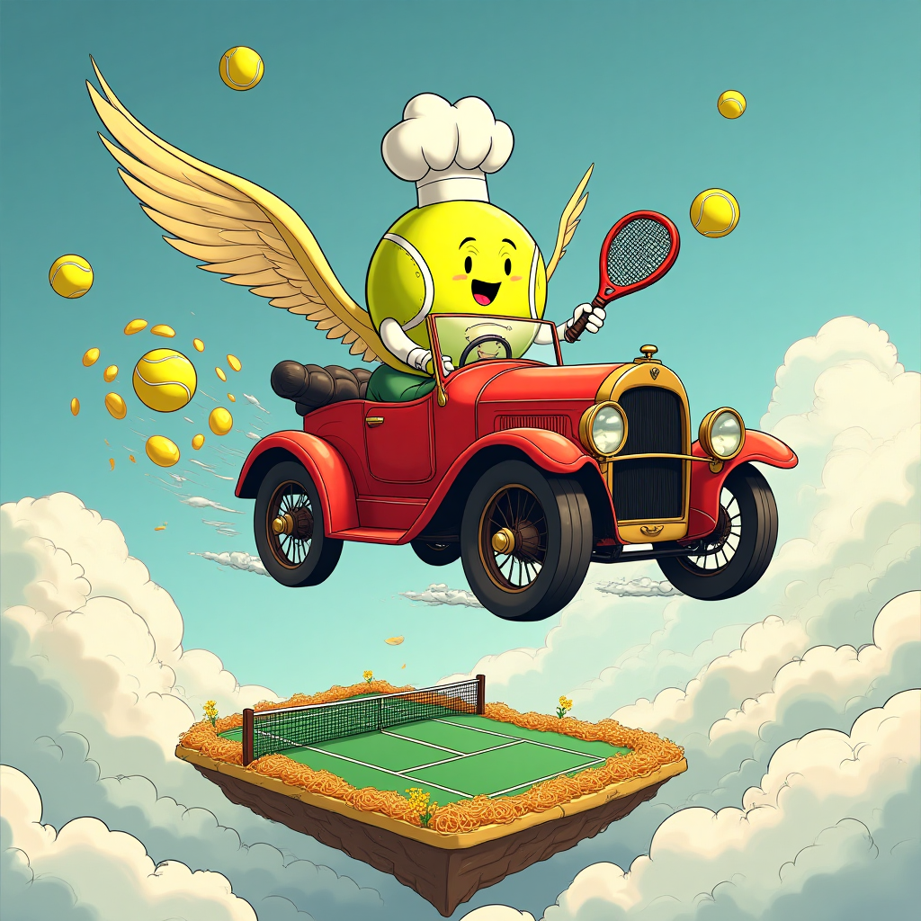 Flying, Tennis, Cooking, Vintage Car, and Birthday Card