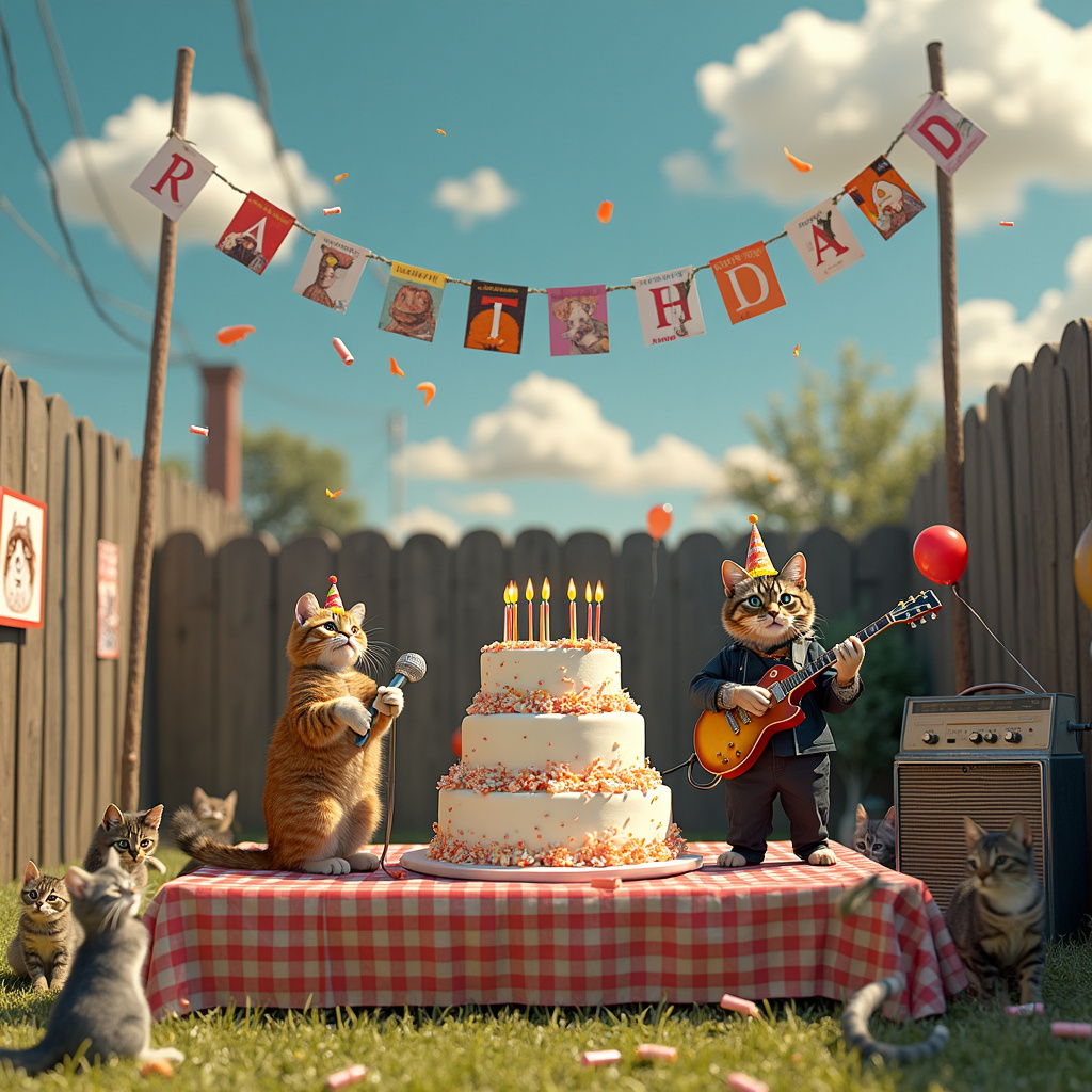 Radiohead , and Cats Birthday Card