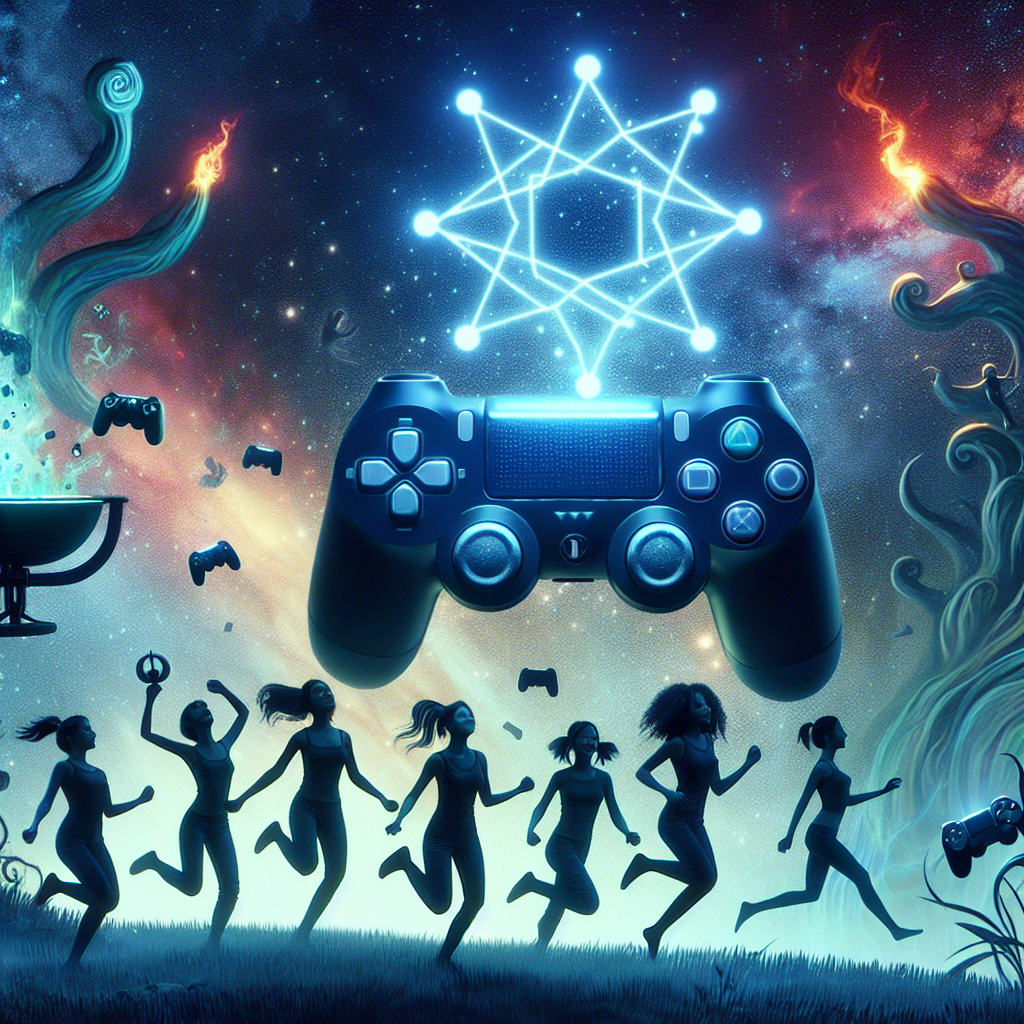 In an otherworldly backyard, a constellation in the form of a unique crest lights up the night sky, casting a soft glow on an array of gaming controllers that grow like exotic flowers from the grass. The aroma of barbecue wafts through the air, seemingly originating from a surreal grill crackling with peculiar flames. Silhouettes of joyous girls, of varied descents such as Hispanic, Middle-Eastern and Asian, skip across a series of floating platforms, each step creating ripples in the fabric of this abstract dimension.
Generated with these themes: Gaming, Bbq, Dundee united , and Daughters.
Made with ❤️ by AI.