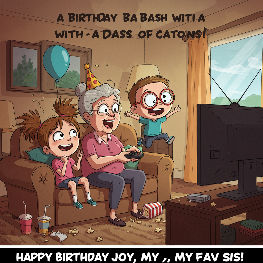 Watching tv, Playing with granddaughter age 10 and grandson age 4, and Birthday Card