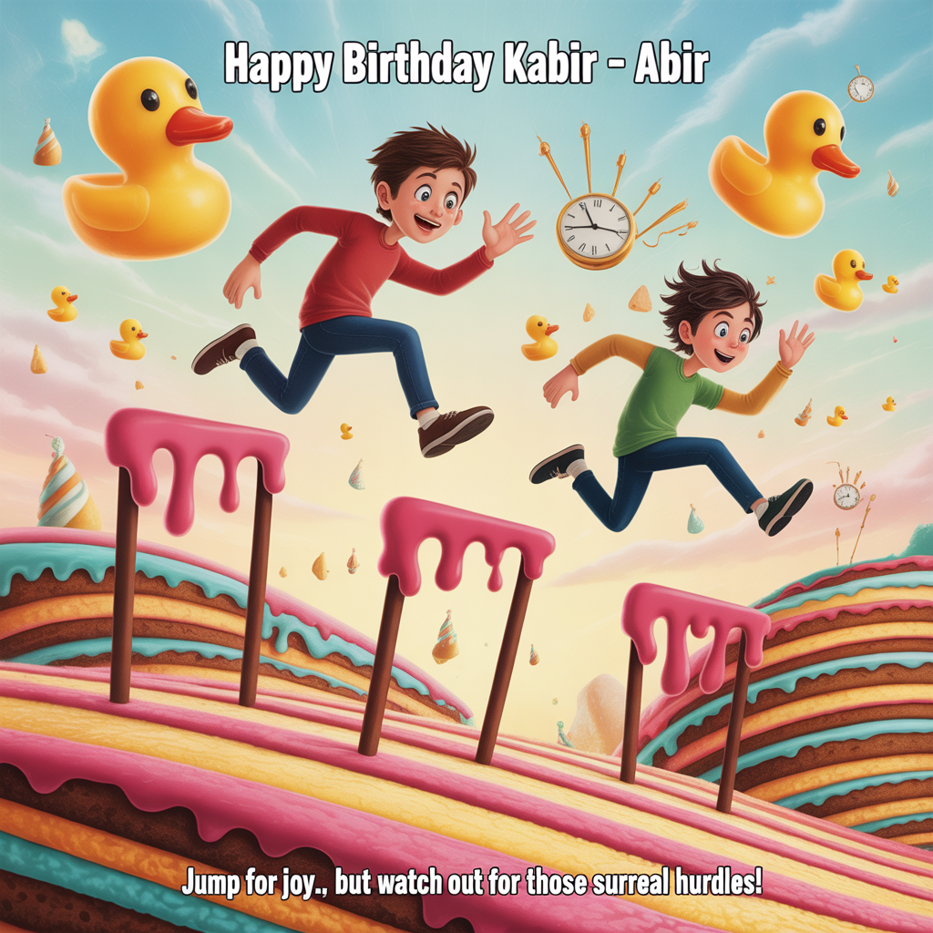 Running, Jumping, and Birthday Card