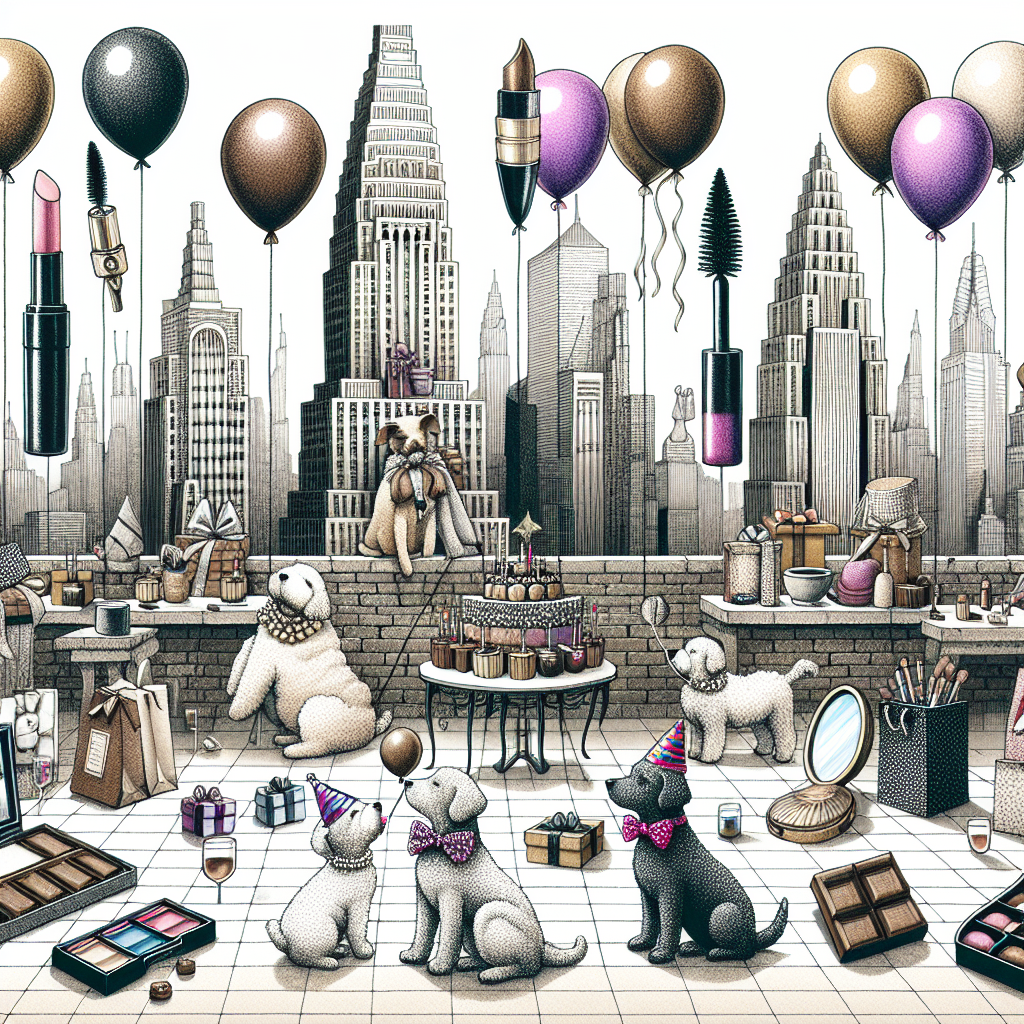Chocolate , New York , Makeup , and Dogs Birthday Card