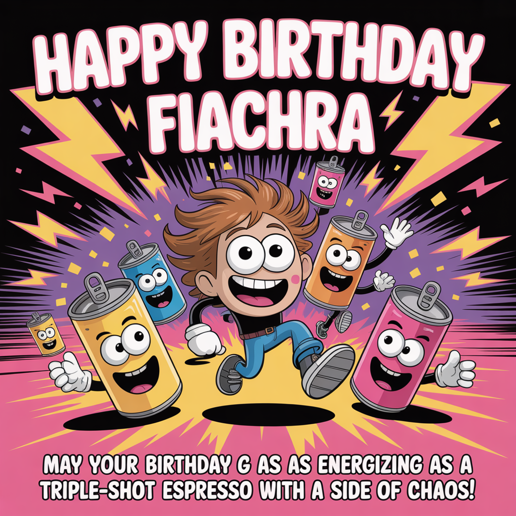 Energy drinks , and Birthday Card