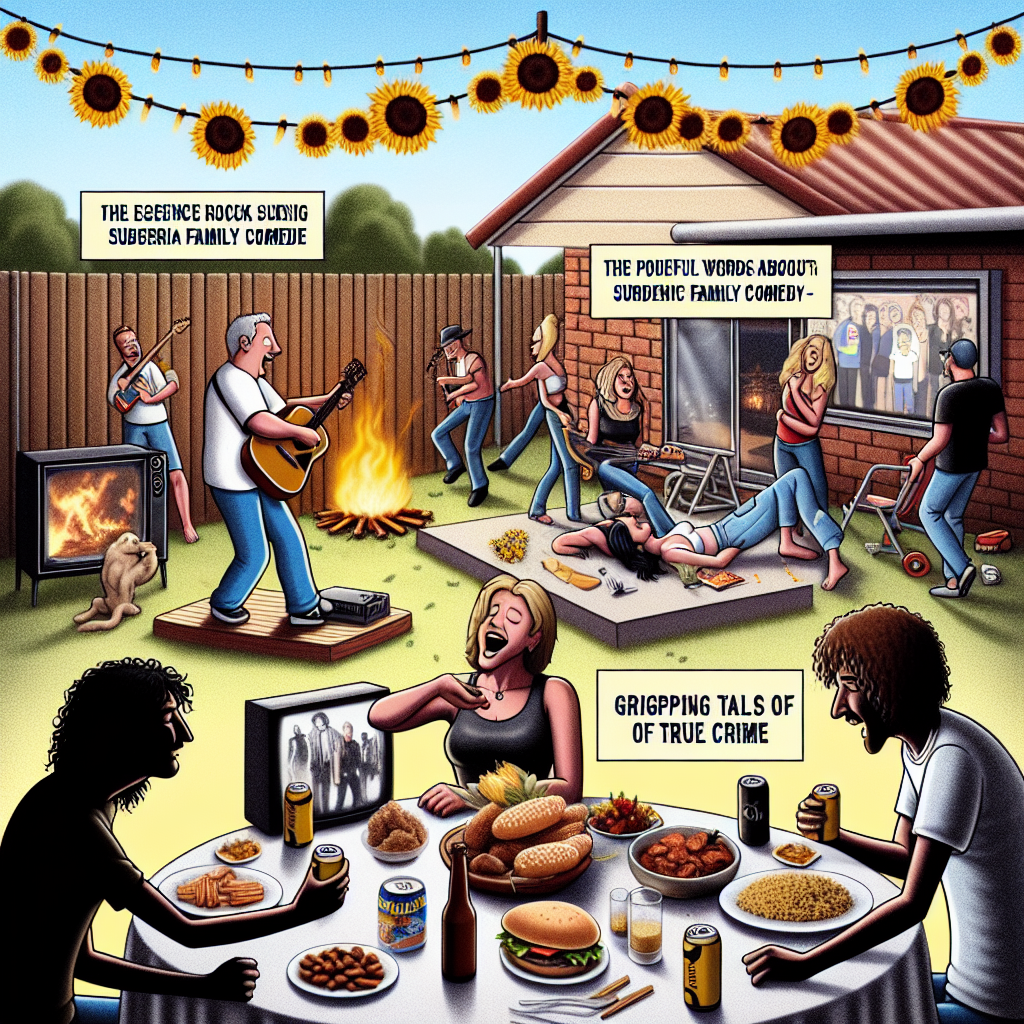 Picture a scene representing the spirit of suburban Australia. The essence of rock music intertwines with the faint sounds of a popular animated family comedy playing in the background. You're at a backyard barbeque, being celebrated for your recent success with a sudden fashion show beneath strings of sunflower decorations. The conversation switches back and forth between modern fashion trends, the peaceful words of a historic grunge band's lyrics, and heated discussions about gripping tales of true crime. A table groans under the weight of iconic snacks, every bite a testament to your victory, the whole festivity as genuine and refreshing as the sun-drenched Australian scenery enclosing you.
Generated with these themes: Nirvana, Fashion, Hanson, The simpsons, Snacks, True crime, Australian things, Australia, Sunflowers, and Rock music.
Made with ❤️ by AI.