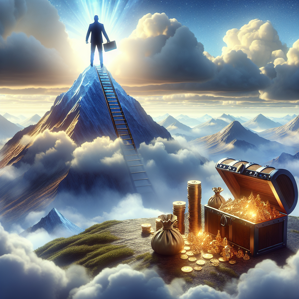 Create an uplifting, metaphorical image representing the achievement of great heights without costly sacrifices. The scene can be envisioned as a solid roof rack securely attached to a person's head, symbolizing the sturdy successes they've attained in their life. This person should further be visualized standing on a peak, illuminated in triumphant light, overlooked by a majestic sky. Additionally, imagine this person holding a treasure chest filled with valueless yet significant objects, indicating their riches not necessarily being expensive but valuable in terms of their life's enrichment.
Generated with these themes: Roof rack, Demystify, and Cheap.
Made with ❤️ by AI.