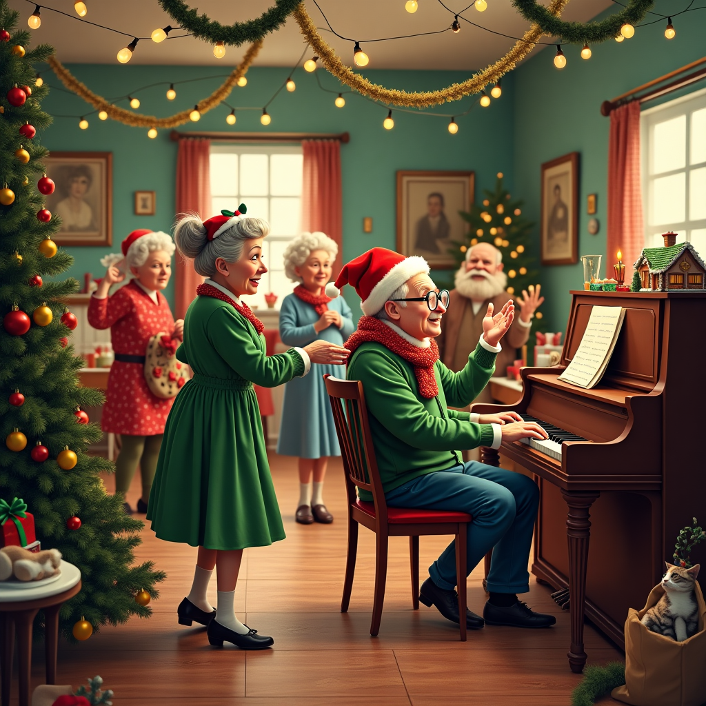 Senior Citizens Christmas Party Christmas Card