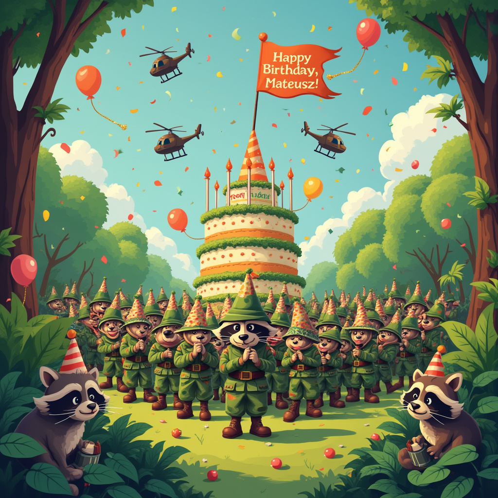 Army soldiers Birthday Card