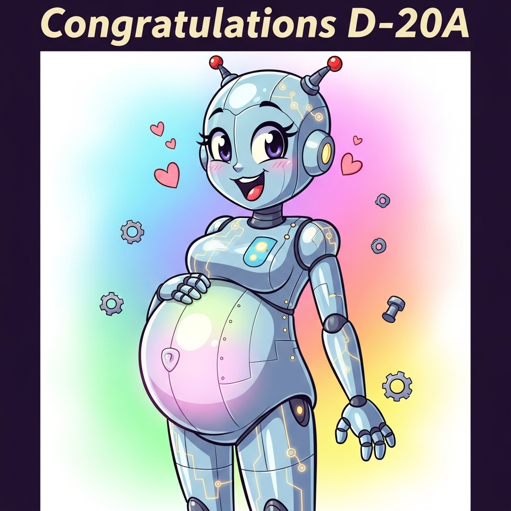 Robot women, D-20A, , and New-baby Card