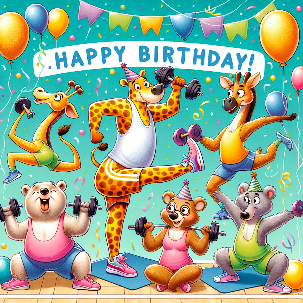 Exersize. Birthday Card