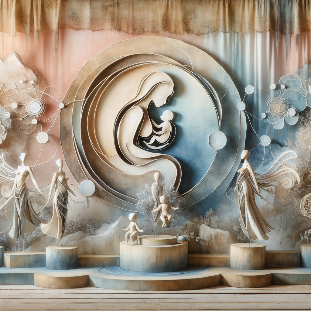 Imagine an ethereal landscape composed of abstract forms and gentle hues evoking a tranquil Mother's Day atmosphere. In this tableau, puppets with intricate designs each hold a representation of a baby, floating against a backdrop that symbolises the nurturing embrace of a mother. At the center stands an abstract silhouette which resembles Venus, the ancient symbol of love and fertility. This setup is a quiet homage to motherhood, where the spirit of nurturing is encapsulated in the mix of artistry and mythological undertones.
Generated with these themes: Puppets, Babies, and Venus.
Made with ❤️ by AI.