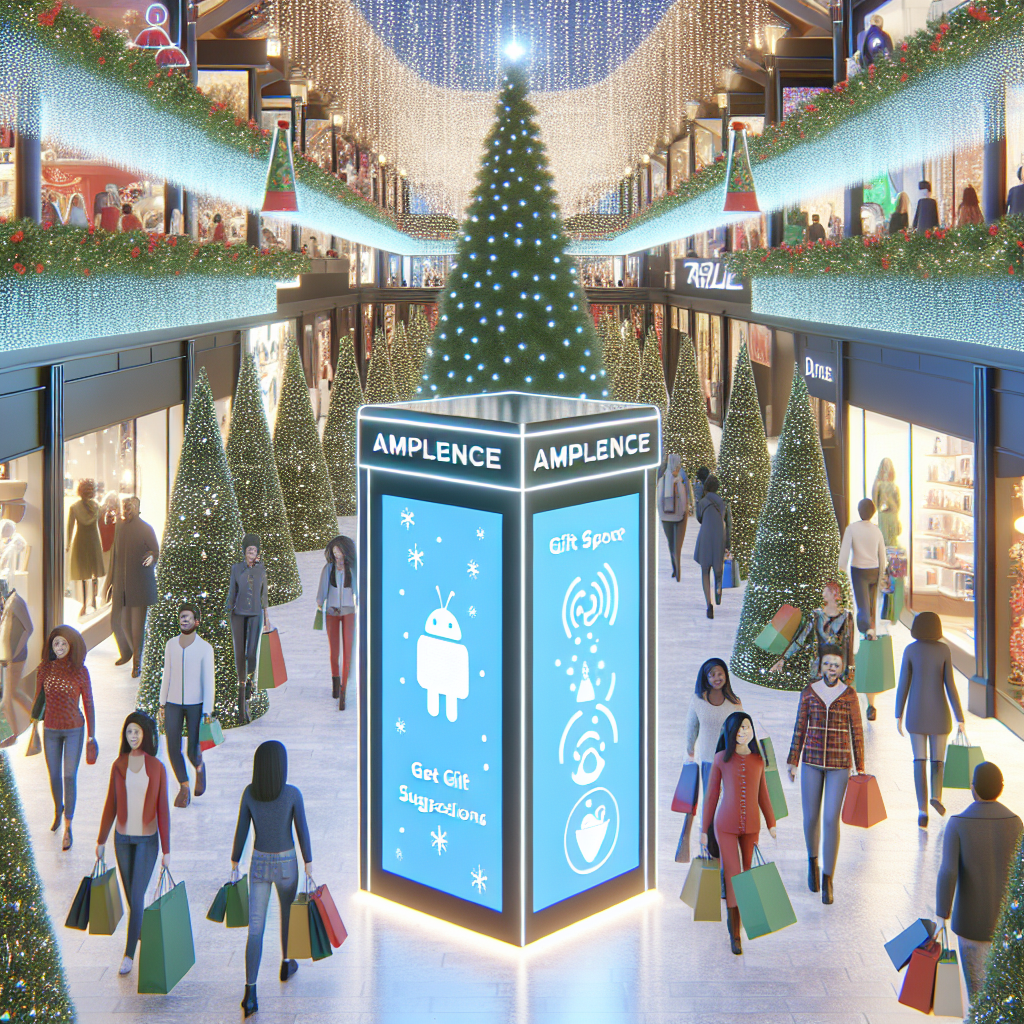 Photo of a whimsically decorated Christmas shopping center, featuring an AI-powered 'Amplience' kiosk where happy shoppers can ask for gift suggestions.
Generated with these interests: Happy Festive Shopping, Amplience, and AI.
Made with ❤️ by AI.