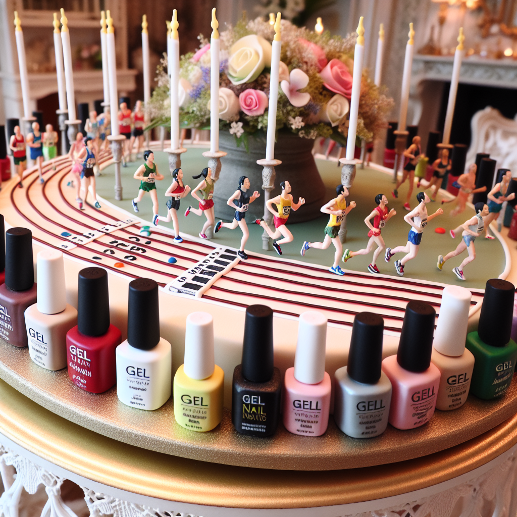 A charming birthday space is arranged tastefully in the middle of a room. The orientation focuses on an extraordinarily realistic marathon scene that stretches across the length of the tablecloth. Miniature, intricately painted figurines resembling cake decorations are seen dashing towards a finish line, complete with marathon attire. The theme of athleticism is complemented by an array of artistically-placed gel nail polish bottles. These bottles serve a dual purpose as unique, non-traditional flower vases. Each vase features delicate floral arrangements as an ode to the birthday individual's fondness for both endurance running and stylish gel nails.
Generated with these themes: Running marathons, gel nails.
Made with ❤️ by AI.