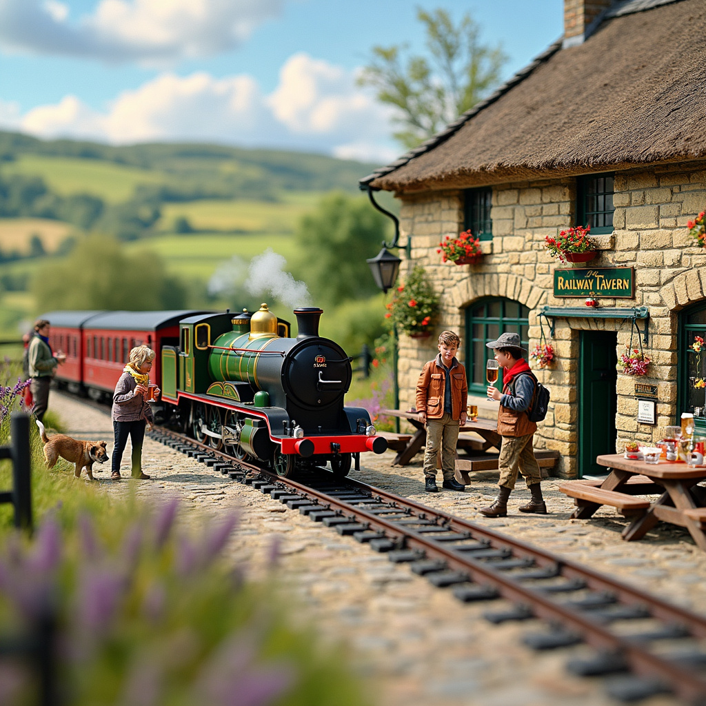 Trains Red Wine Beer Hornby Walking Yorkshire Birthday Card