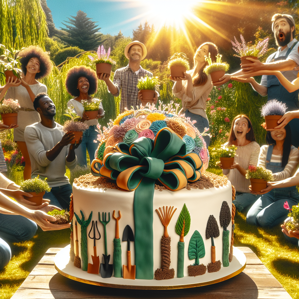 Drawing of a birthday celebration in the garden, where hands are seen gifting a special plant with a big bow, and a cake decorated with gardening tools sits on a table nearby.
Generated with these interests: Gardening, Cooking, and Teaching.
Made with ❤️ by AI.