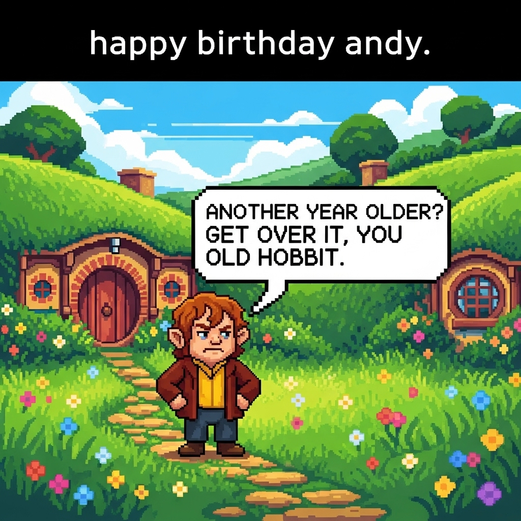 Lord of the rings, Bilbo, Shire, Hobbit, and Birthday Card