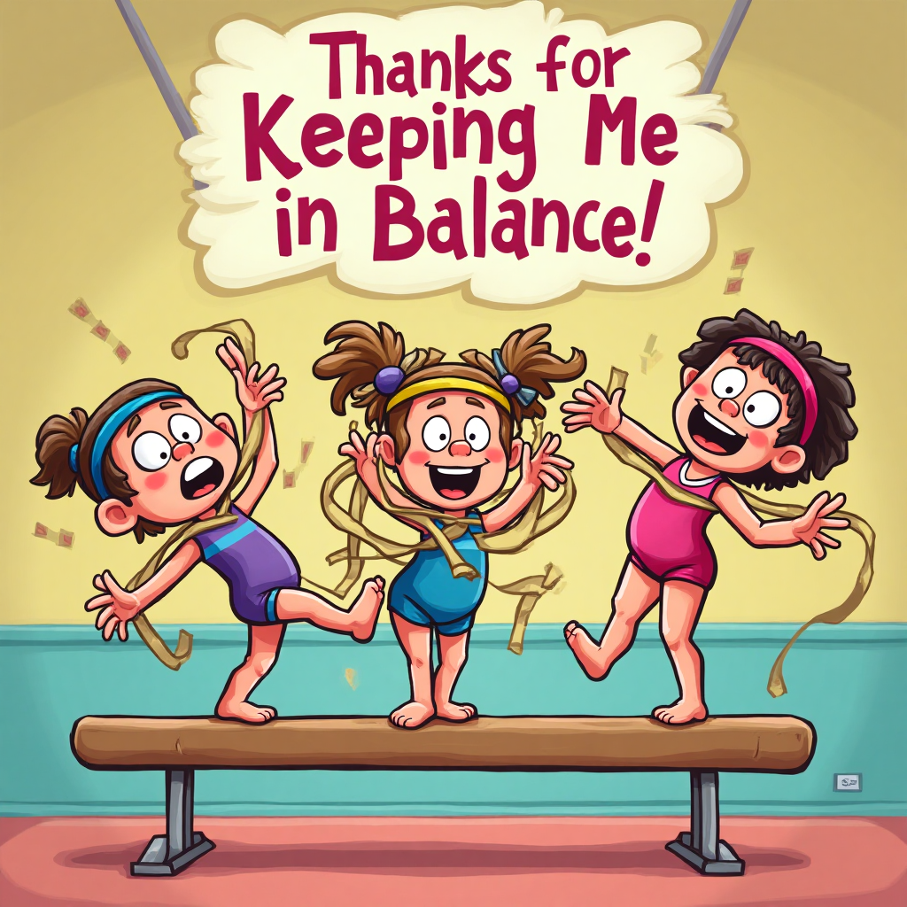 Gymnastics, and Thank-you Card