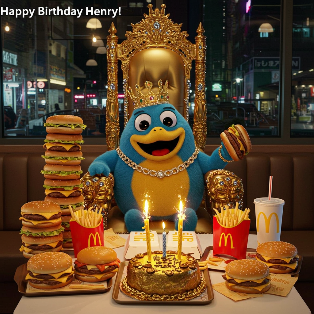 McDonald's, bling, labubu, and Birthday Card