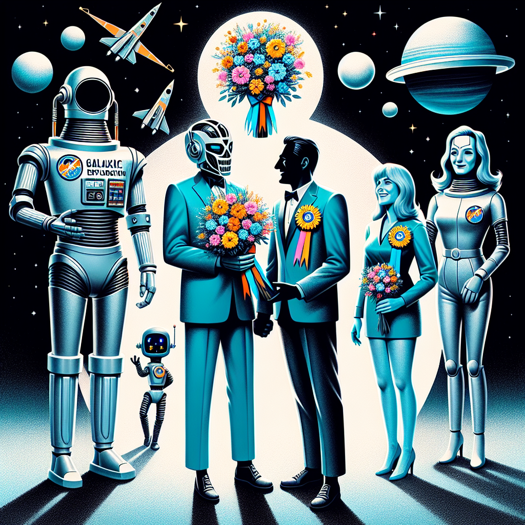 Star trek, Robot, and Guardians of Galaxy Anniversary Card