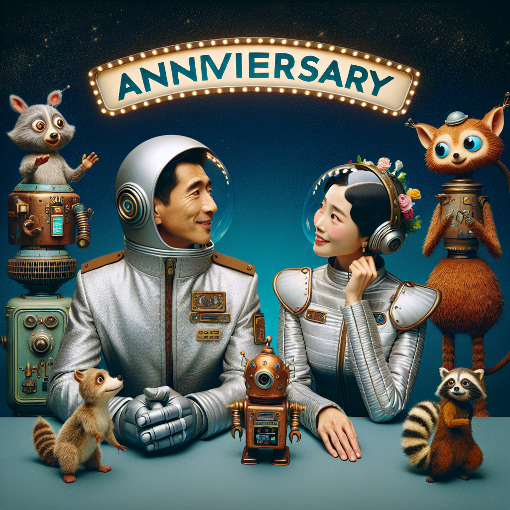 Star trek, Robot, and Guardians of Galaxy Anniversary Card