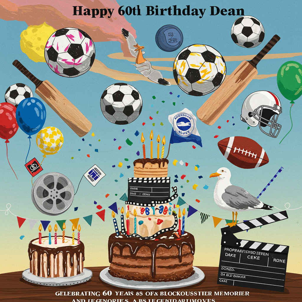 Brighton , Brighton and hove albion, Soccer, Cricket , American football , Cake, Movies, and Birthday Card