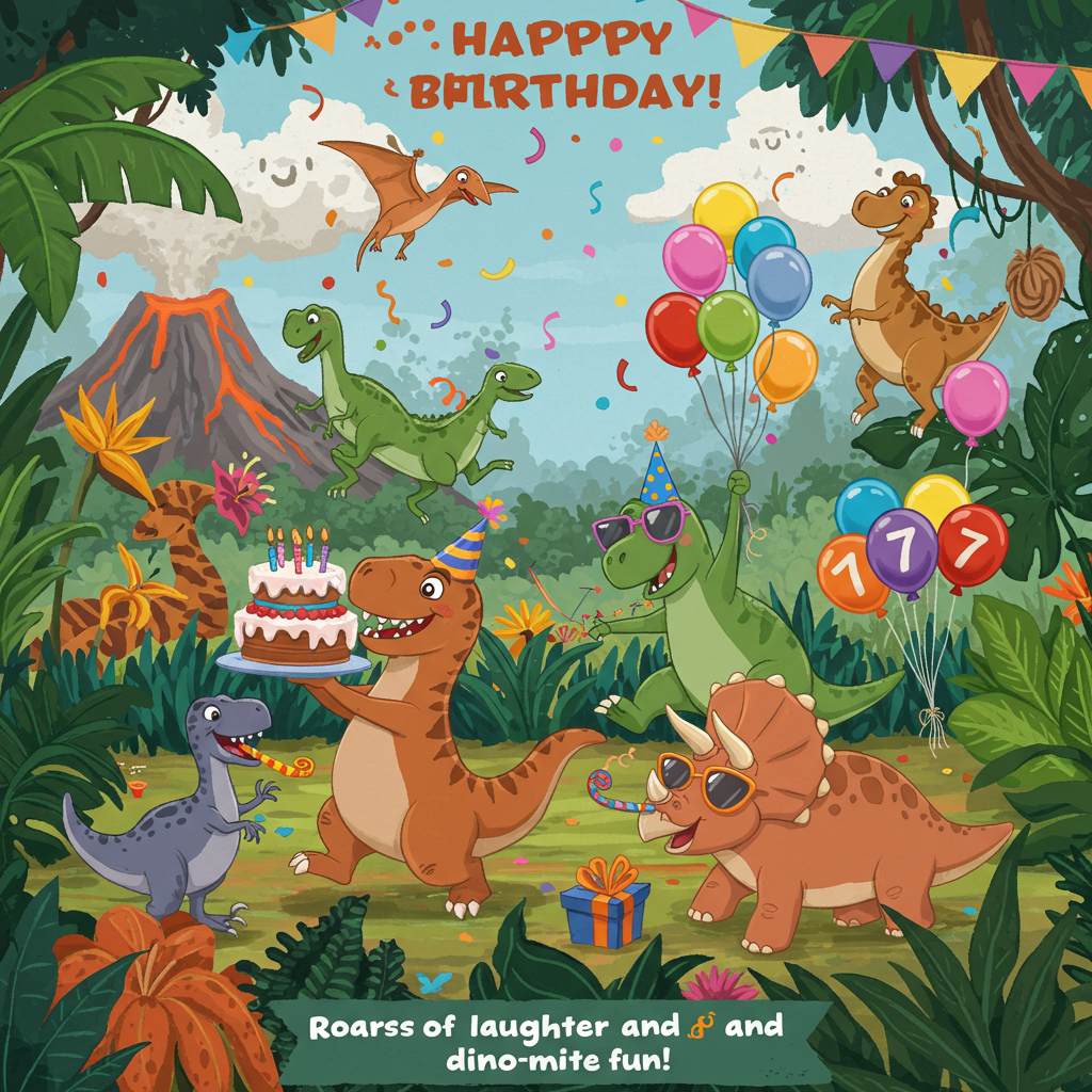Dinosaurs, and Birthday Card