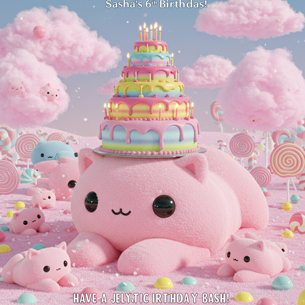 Jellycat, Cake, and Birthday Card
