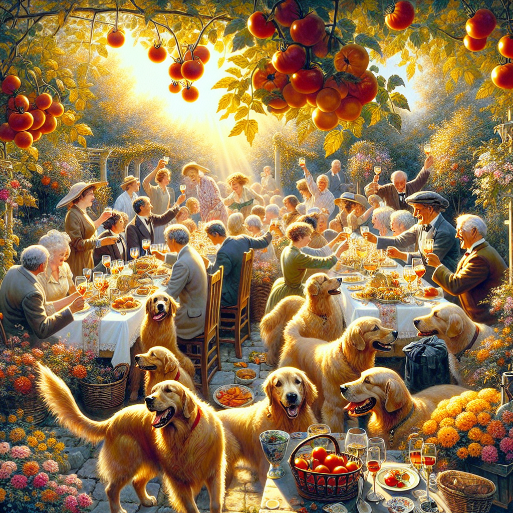 Golden retrievers , Flowers, Tomatoes , Sunshine , Wine, Antiques, and Shabby chic Thank-you Card