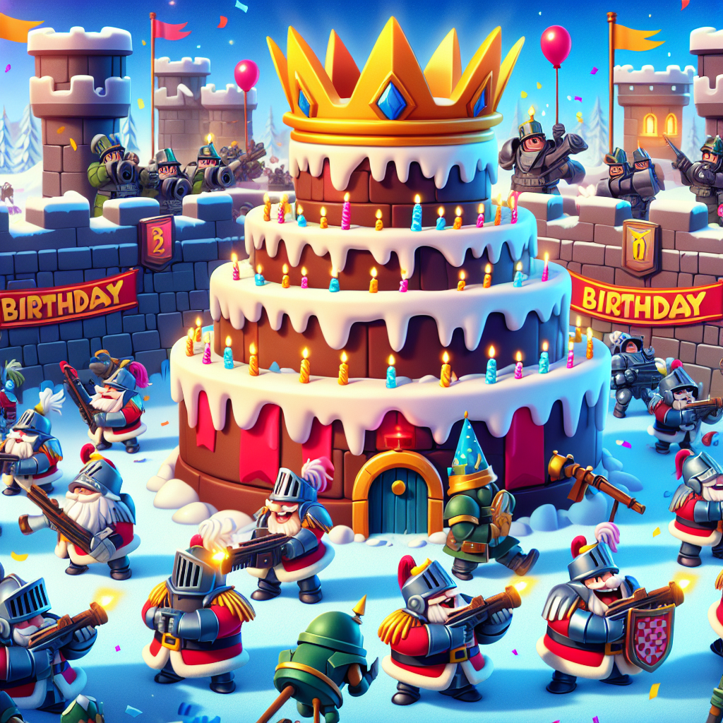 In a scene of festive conflict, a cartoon birthday theme, reminiscent of battle-themed strategy games, emits a vibrant atmosphere. A large fortress shaped like a cake stands strong, with a king-like figure perched on top as the final decoration. Humorous soldiers gambol in the frosty trenches, their armor adorned in cheerful shades of fundamental colors. Birthday banners sway like victory talismans over the lively scene. Sounds of mirth fill the space as cartoonish knights participate in the playful game of pinning insignia on their fellow warriors, all under the watchful eyes of a supremely amused king-like character.
Generated with these themes: Warhammer 40k, Emperor, and Space marine.
Made with ❤️ by AI.