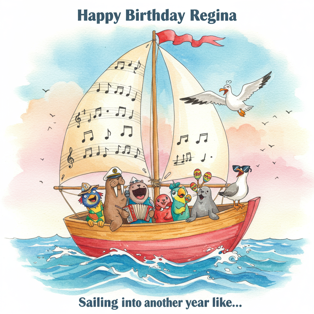 Sailing singing, Sailing, and Birthday Card