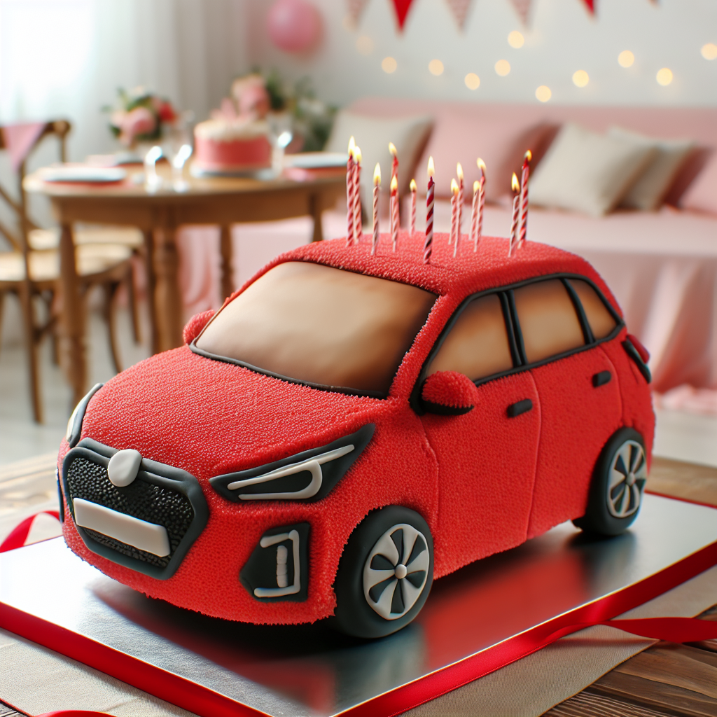 Picture a charming birthday scene with homespun decorations infusing warmth. At the heart of this celebration is a notable feature - a cake precisely shaped in the likeness of a familiar car - a red, compact sedan. This baked masterpiece captures the sentiment of the iconic vehicle expertly, its bright red color and meticulous details inspiring discourse among the guests and symbolizing a memorable token of the celebration.
Generated with these themes: Red mitsubishi lancer .
Made with ❤️ by AI.