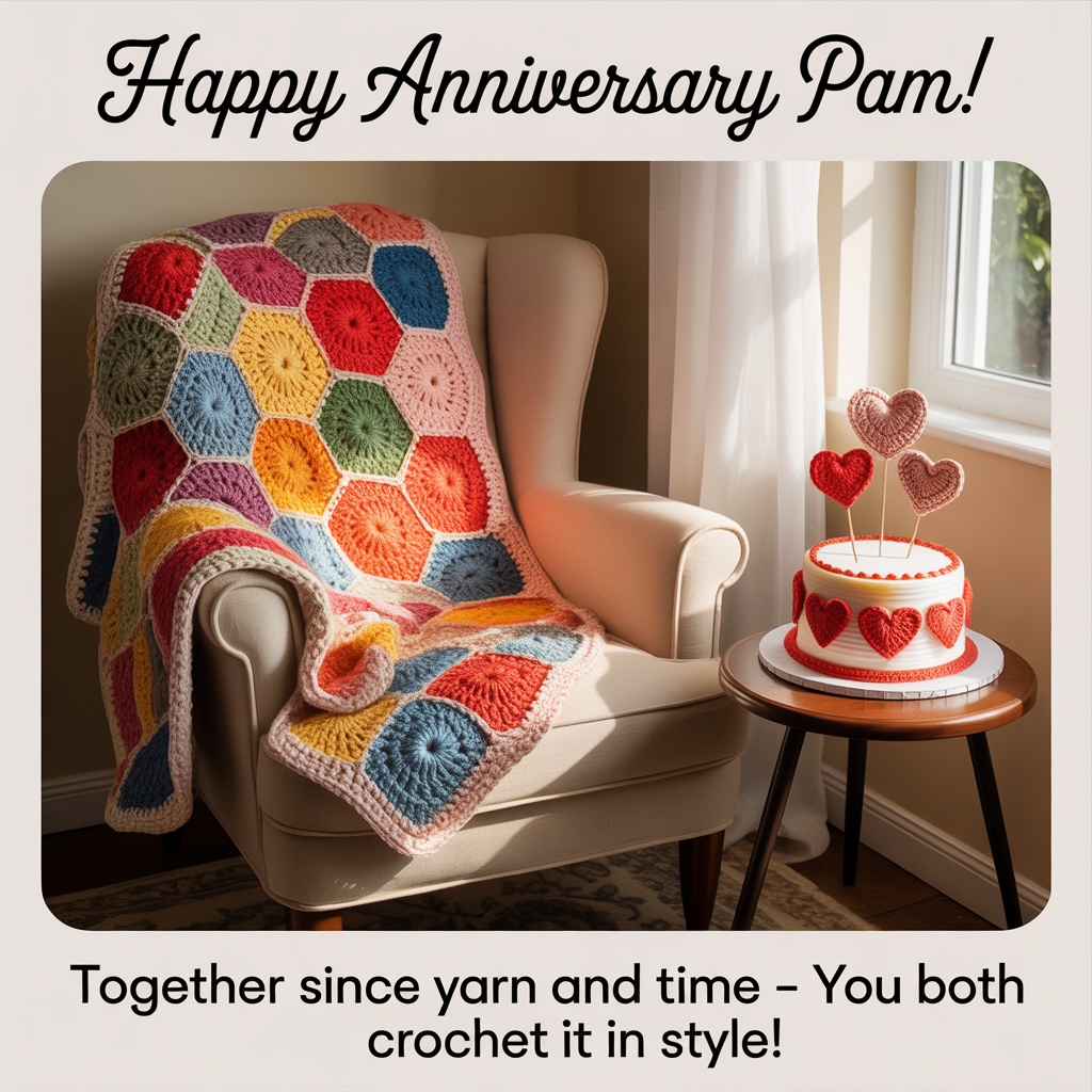 Crochet, and Anniversary Card