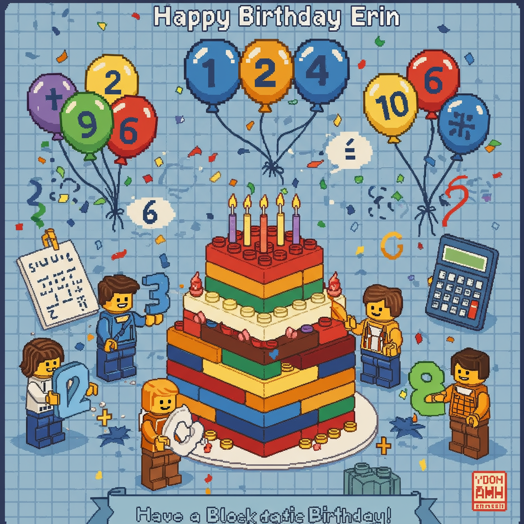 Lego, maths, and Birthday Card