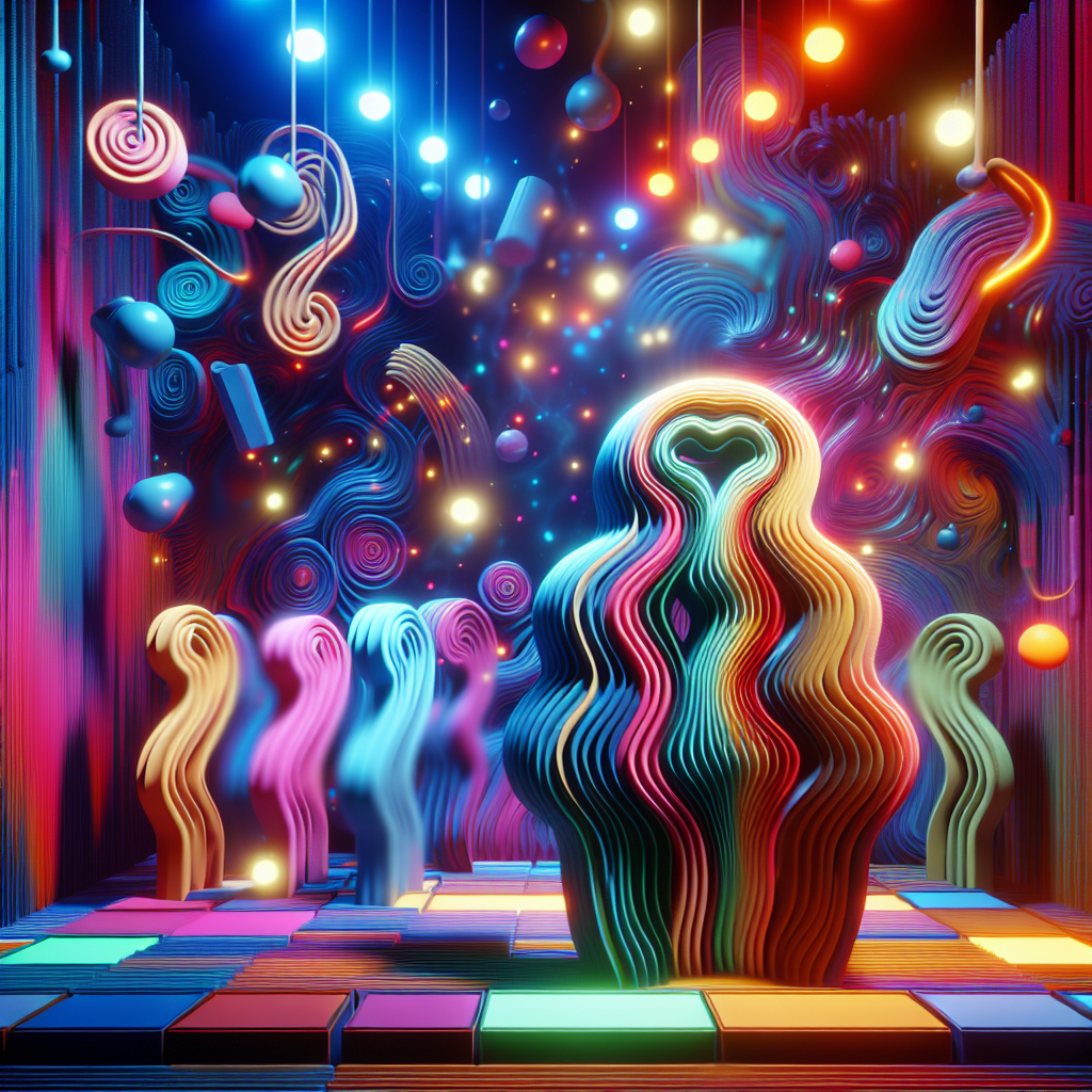 Illustrate a surreal abstract celebration scene with an array vibrant neon colors illuminating a night club-like background, pulsating with energy. Stage the focus on an unusual character with wavy and distorted form, reminiscent of Makka Pakka but not directly imitating it, appearing like a reflection in a funhouse mirror. Instead of the depiction of drugs, include bizarre, dancing geometric shapes that seem to twirl in the artificial haze, contributing to the otherwordly ambience of the festivities.
Generated with these themes: Makka pakka, Drugs, and Night club.
Made with ❤️ by AI.