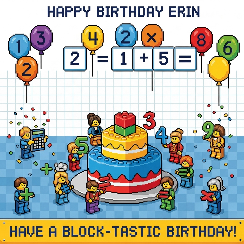 Lego, maths, and Birthday Card